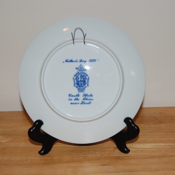 Vintage Datertag 1970 Castle Pfalz In The Rhine Collector's Plate - Father's Day - Picture 2 of 4